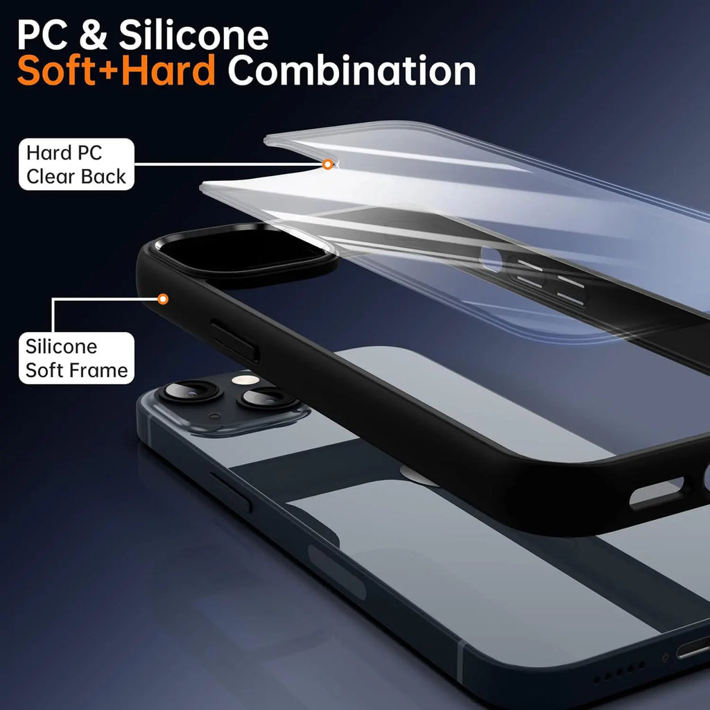 Colour Silicone iPhone Case – Transparent Shockproof Bumper Cover