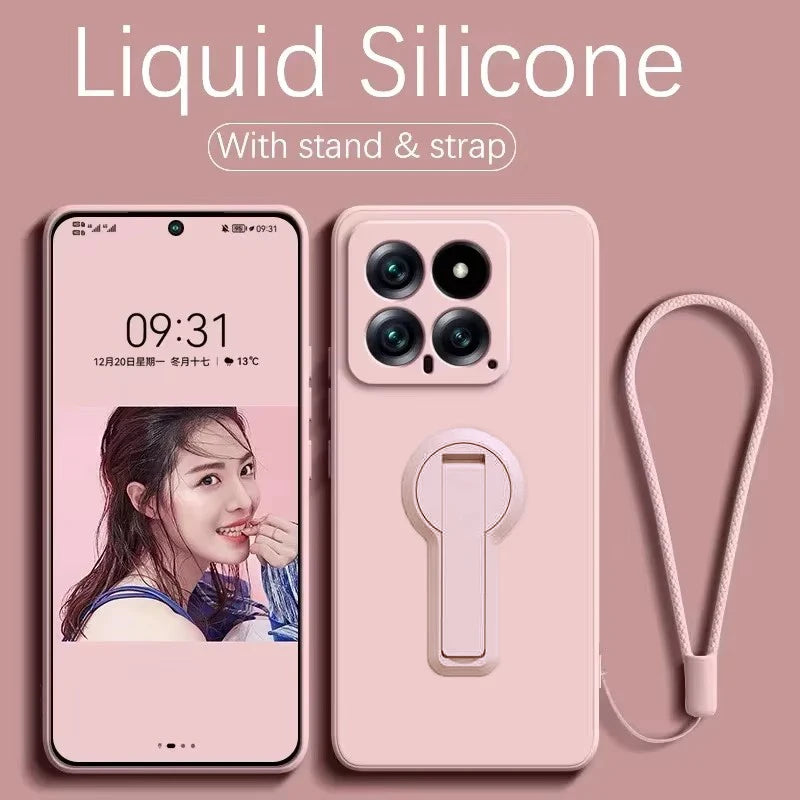 Liquid Silicone Kickstand Case for Google Pixel — Hidden Folding Stand with Ring Holder