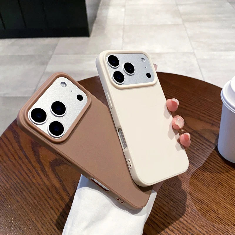 Matte Silicone Case for iPhone — Soft TPU Candy Color Cover