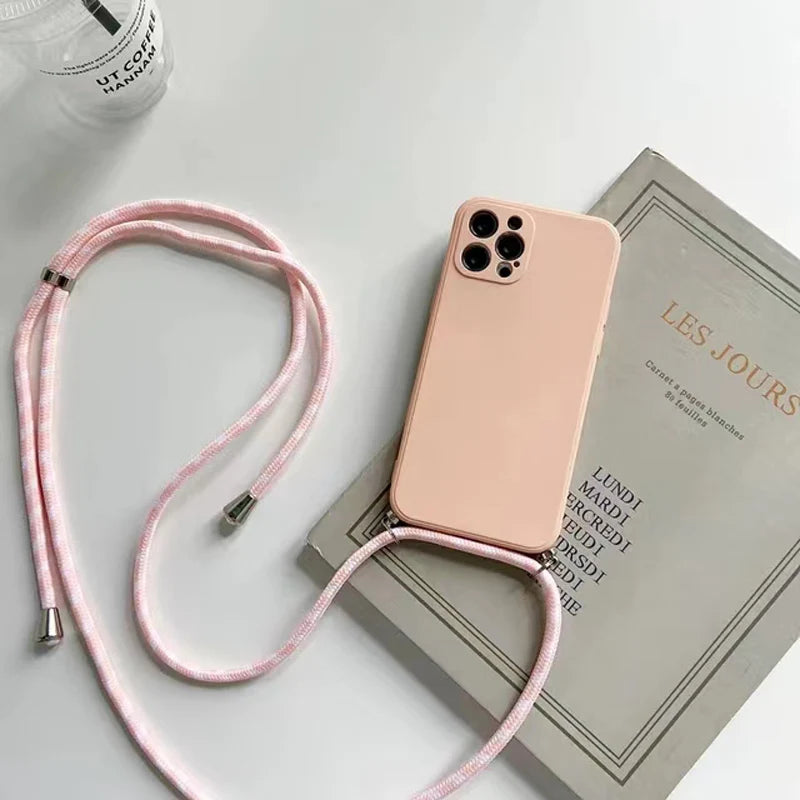 Crossbody Lanyard Silicone Case for Google Pixel 5 / 6 / 6A / 6 Pro / 7 / 7A / 7 Pro / 8 / 8A / 8 Pro / 9 / 9A / 9 Pro / 9 Pro XL / 10 / 10A / 10 Pro / 10 Pro XL