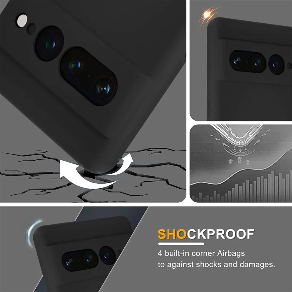 Ultra Slim Liquid Silicone Case for Google Pixel 6–10A Series