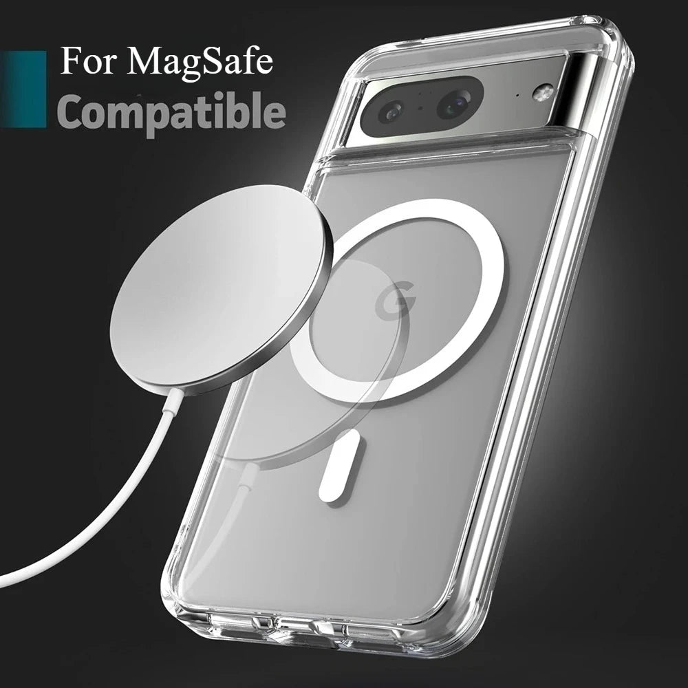 Clear Transparent MagSafe Case for Google Pixel 6–10 Series