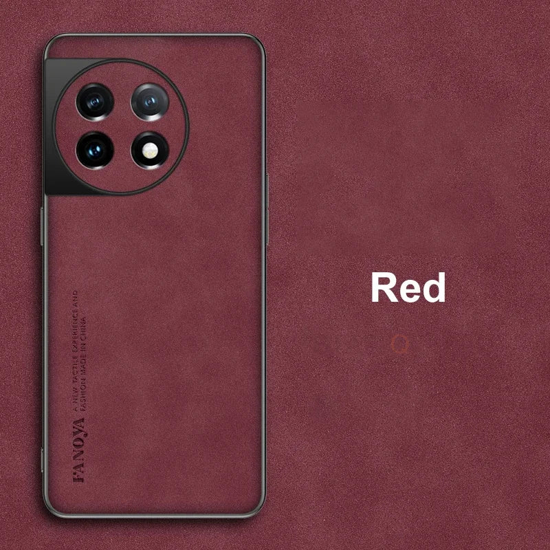 Luxury Sheepskin Leather Case for OnePlus 11 / Ace 2 / 10 Pro / 9 / 8T Series | Retro Men's Back Cover