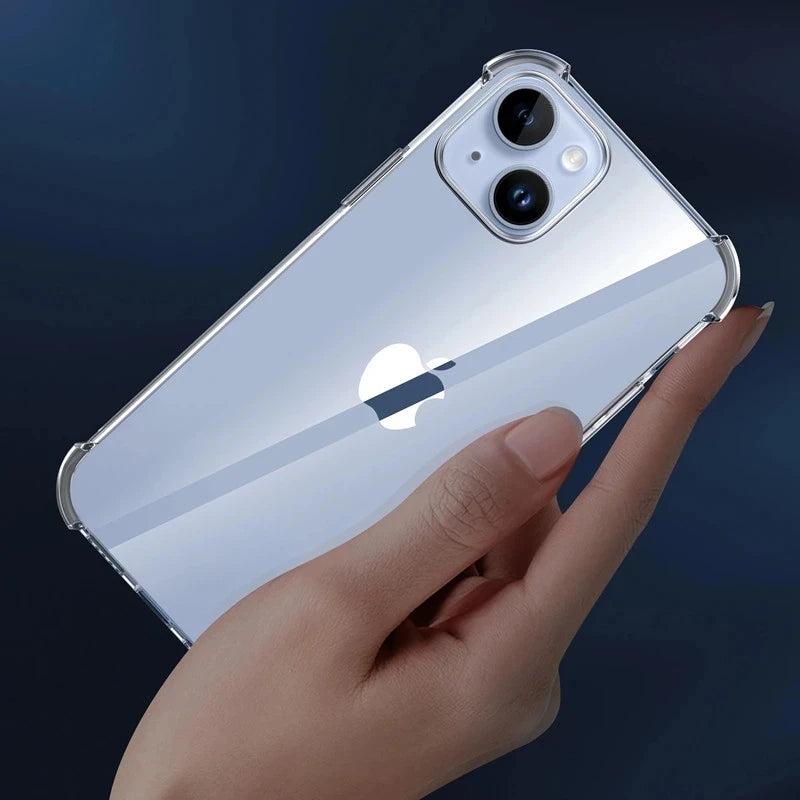 iPhone Clear Silicone Case – Shockproof Transparent Cover