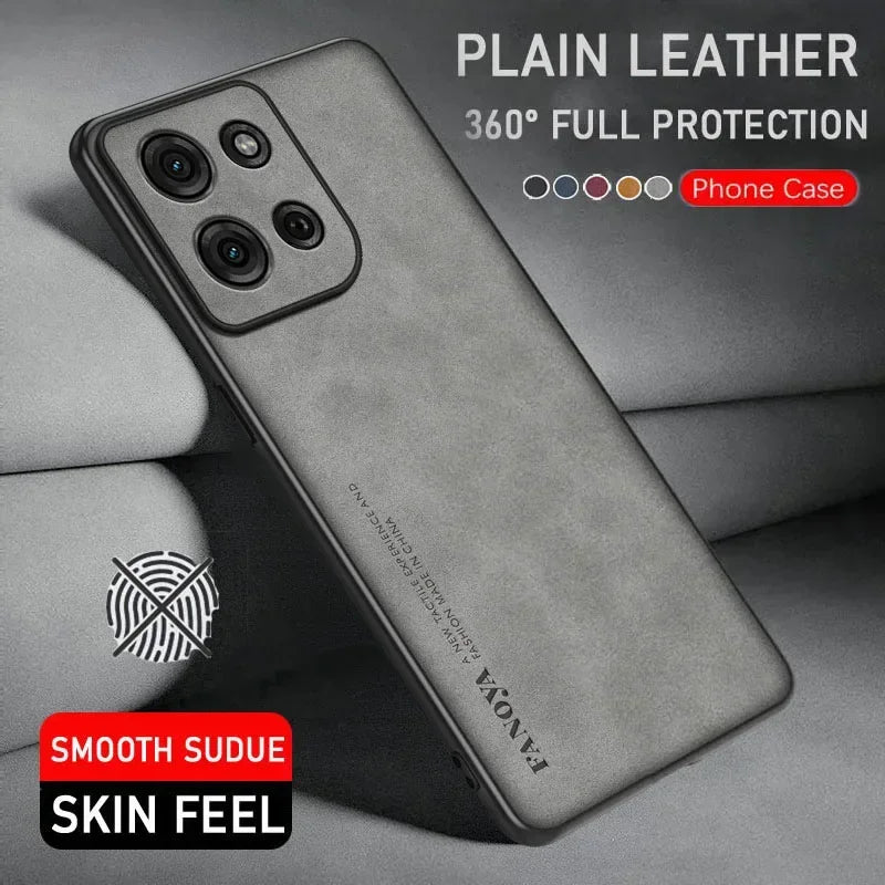 Luxury Sheepskin Leather Case for Motorola Edge Series