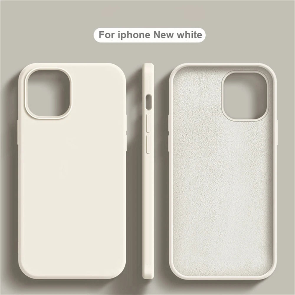 Luxury Liquid Silicone Case for iPhone 17 / 16 / 15 / 14 / 13 / 12 / 11 / X / XR / 8 / 7 Series – Shockproof Full Coverage