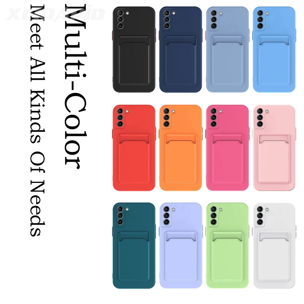 iPhone Wallet Case – Silicone Card Slot Cover