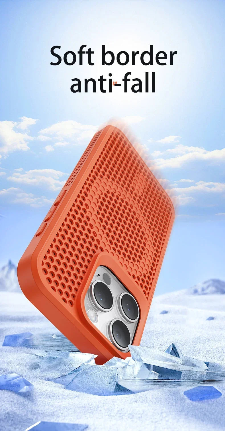 Cooling Heat Dissipation Phone Case for iPhone 17 / 16 / 15 / 14 / 13 / 12 / 11 Series | MagSafe Compatible