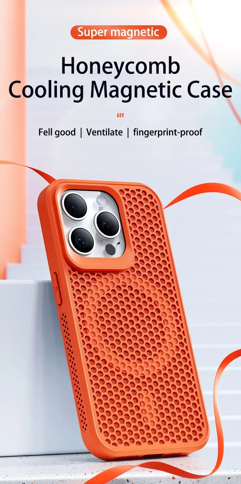 Cooling Heat Dissipation Phone Case for iPhone 17 / 16 / 15 / 14 / 13 / 12 / 11 Series | MagSafe Compatible