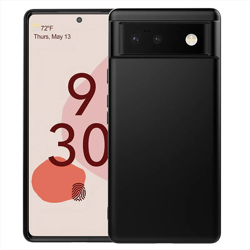 Soft Silicone Case for Google Pixel — Solid Color Matte Slim Cover