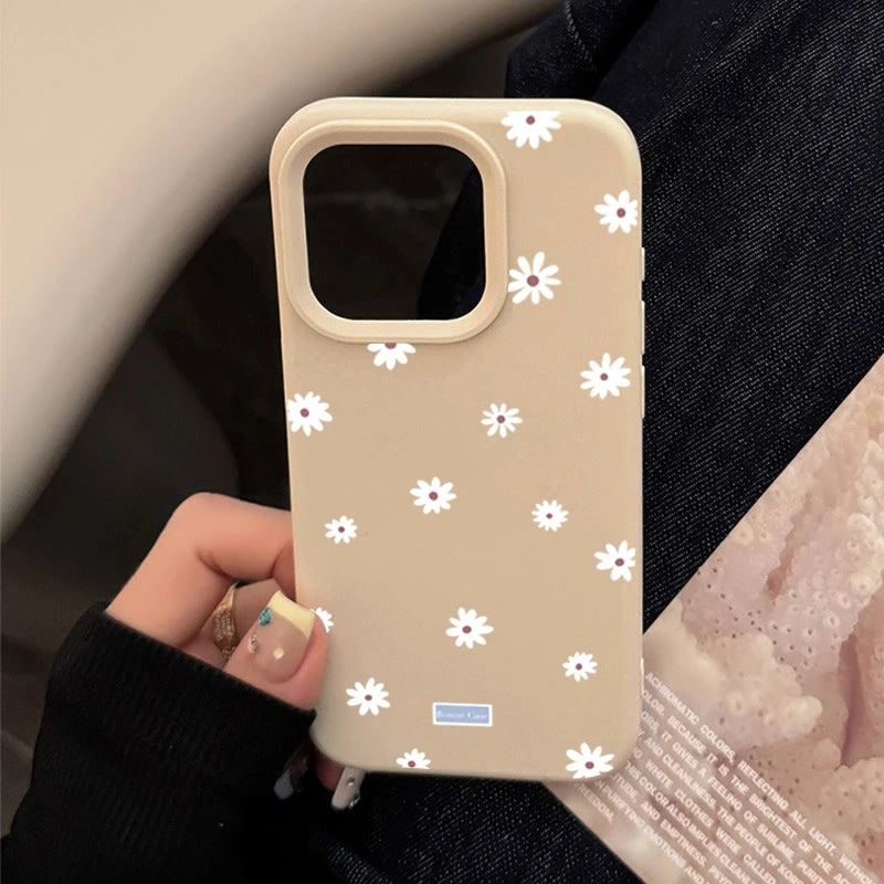 Daisy Floral Silicone iPhone Case
