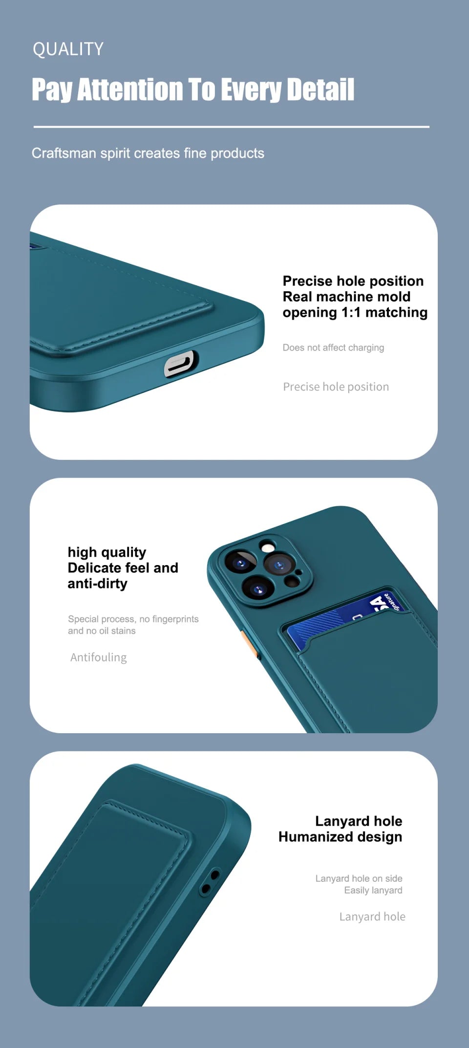 iPhone Wallet Case – Silicone Card Slot Cover