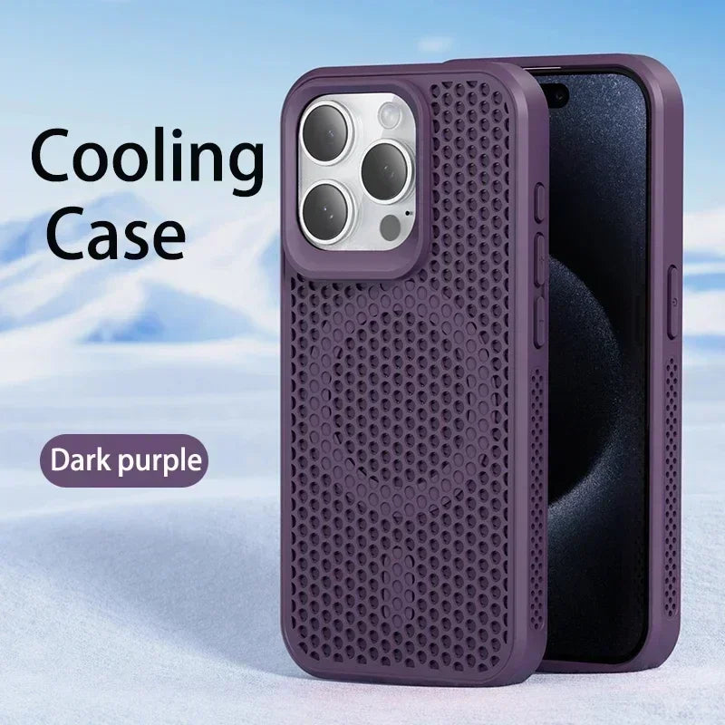 Cooling Heat Dissipation Phone Case for iPhone 17 / 16 / 15 / 14 / 13 / 12 / 11 Series | MagSafe Compatible