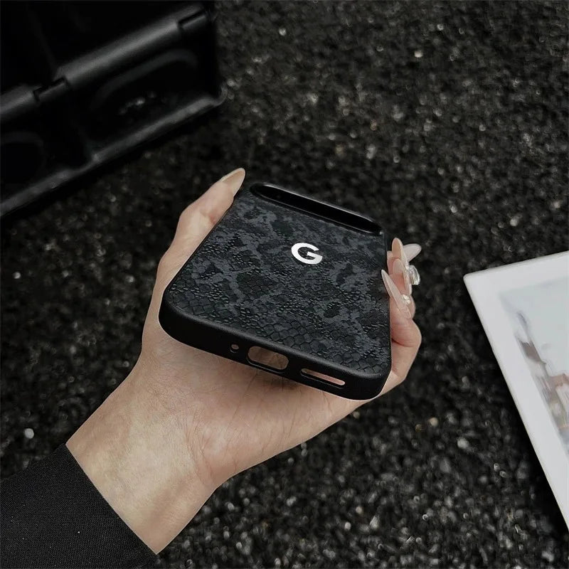 Snake Leather Texture Case for Google Pixel — Soft TPU Shockproof Cover