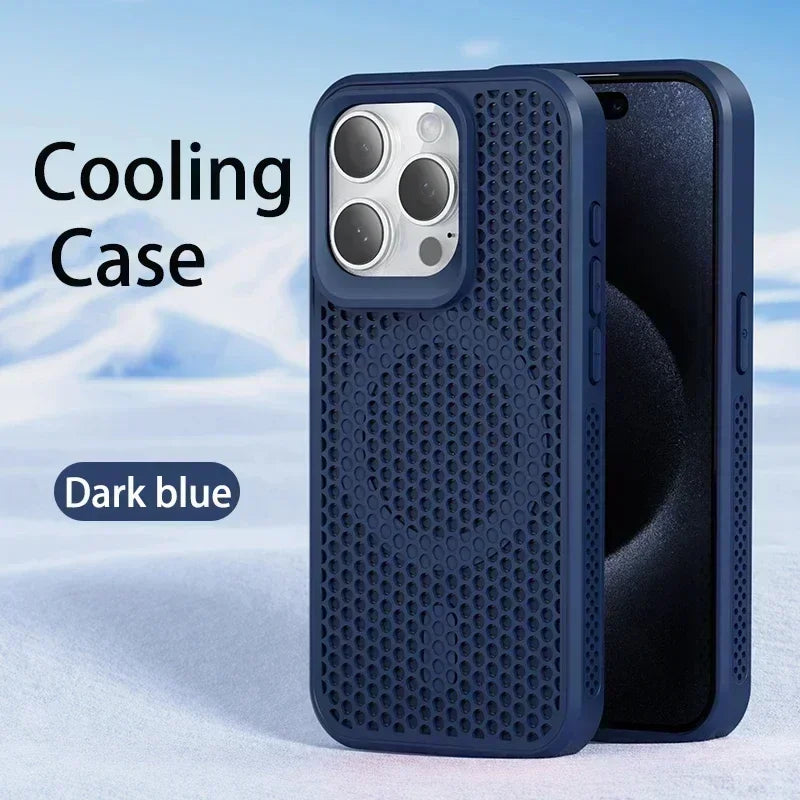 Cooling Heat Dissipation Phone Case for iPhone 17 / 16 / 15 / 14 / 13 / 12 / 11 Series | MagSafe Compatible