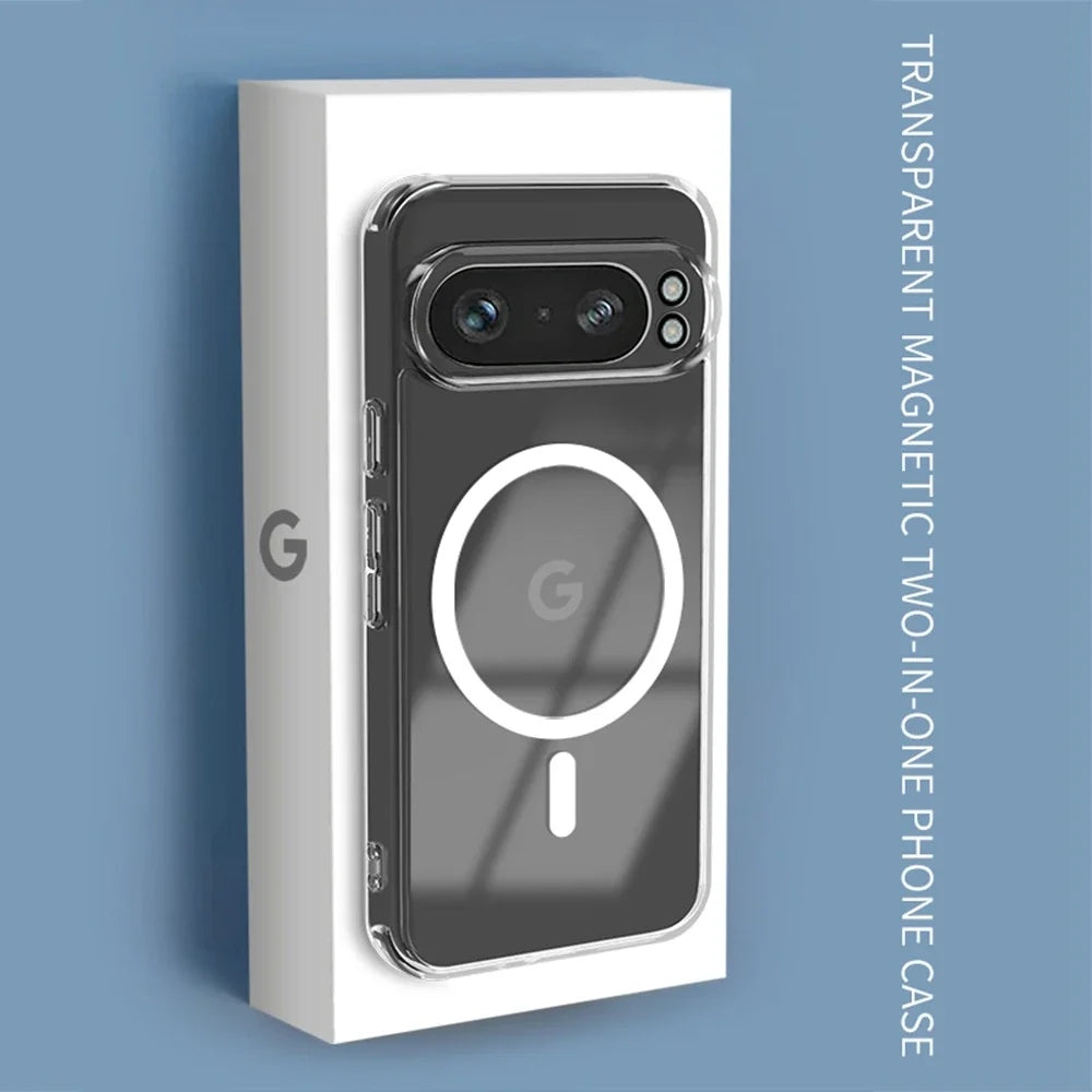 Clear Transparent MagSafe Case for Google Pixel 6–10 Series