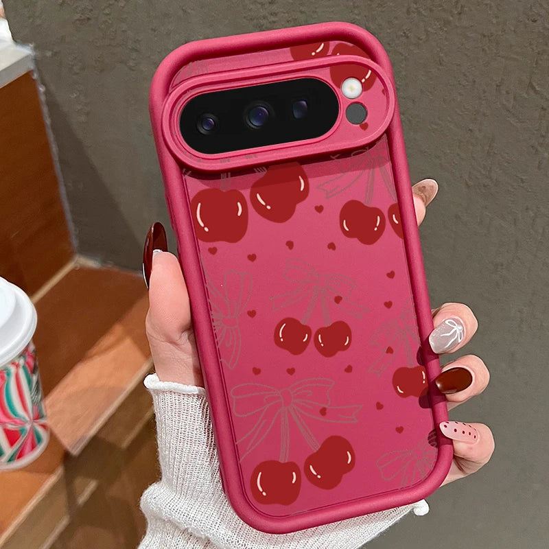 Cherry Print Soft TPU Case for Google Pixel — Shockproof Silicone Cover