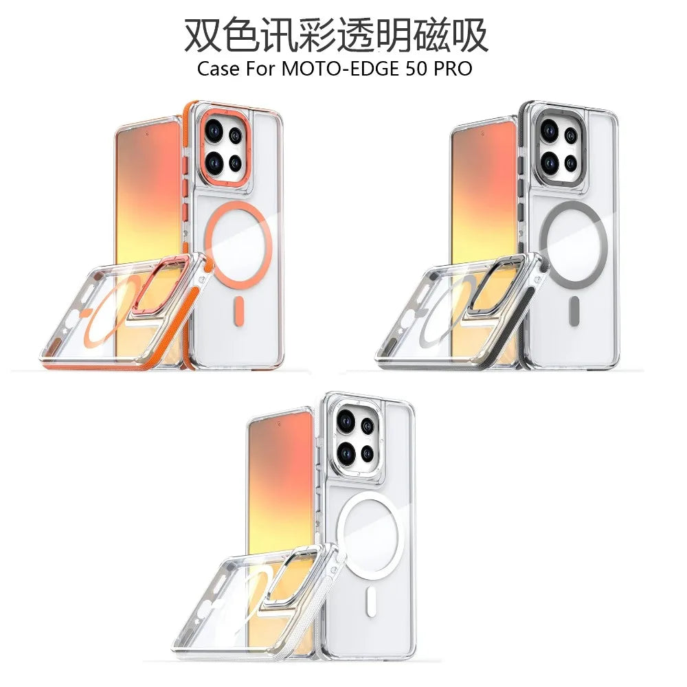 Magnetic Clear Case for Motorola Edge & Moto G Series