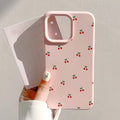 Cartoon Cherry Silicone iPhone Case
