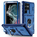 Heavy Duty Ring Kickstand Case for Samsung — Full Coverage with Camera Protection