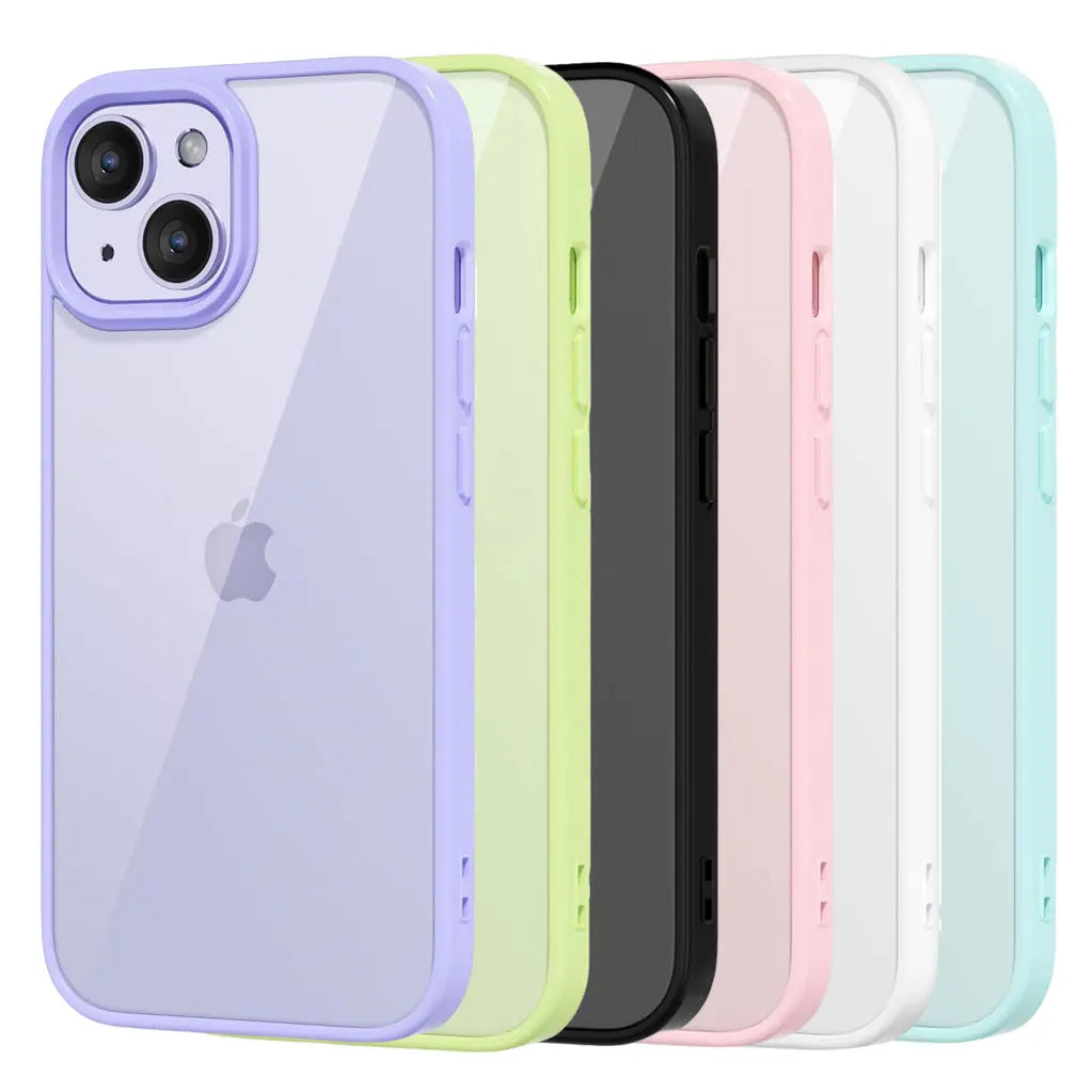 Colour Silicone iPhone Case – Transparent Shockproof Bumper Cover