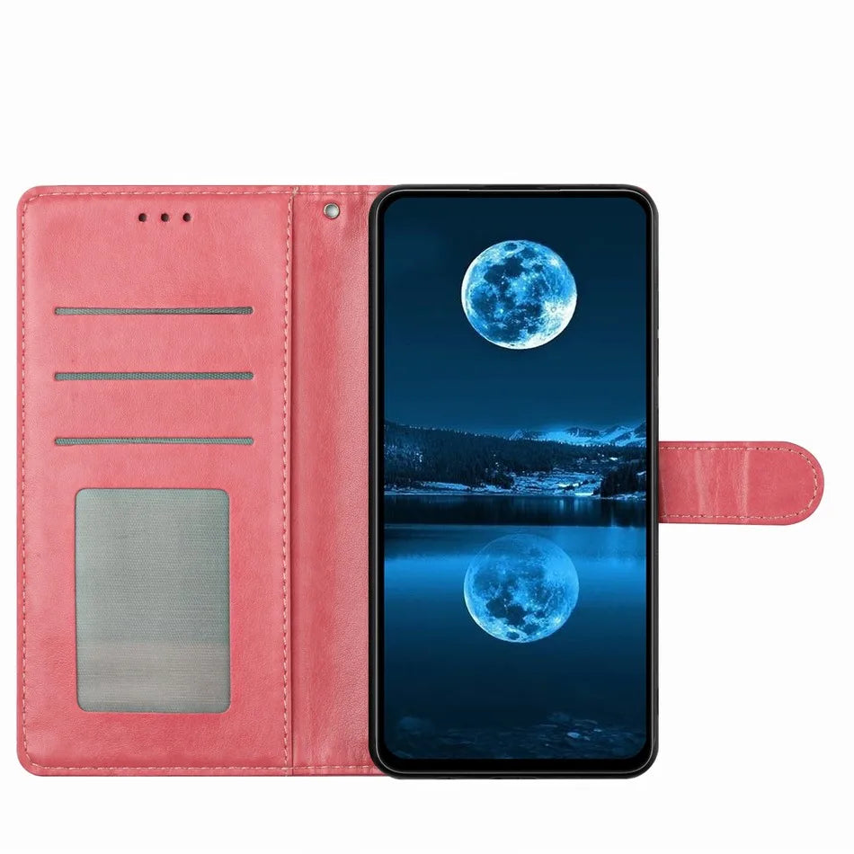 PU Leather Wallet Flip Case — Motorola Moto G Series