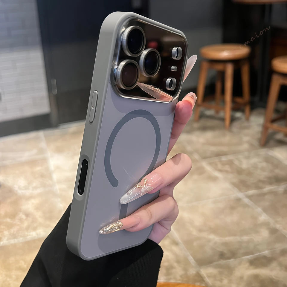 Magnetic MagSafe Phone Case for iPhone 12 13 14 15 16 17 / Pro / Pro Max / Air — Matte Shockproof Silicone Cover