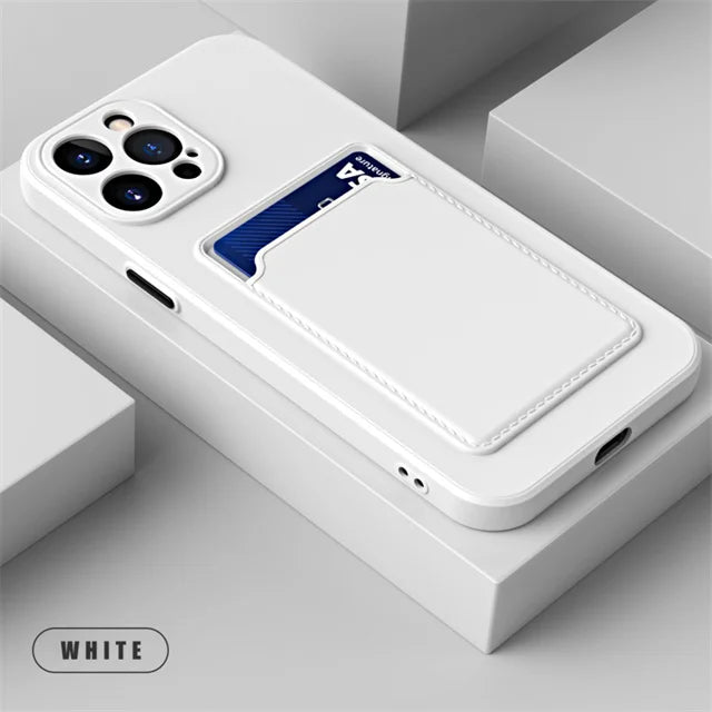 iPhone Wallet Case – Silicone Card Slot Cover