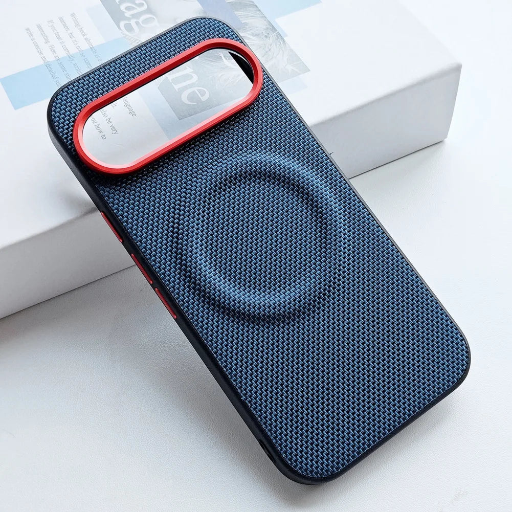 Magnetic Ring Leather Case with Camera Lens Protection for Google Pixel