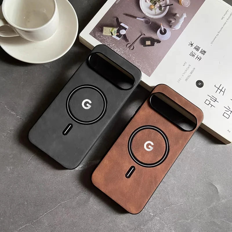 Luxury Leather MagSafe Phone Case for Google Pixel