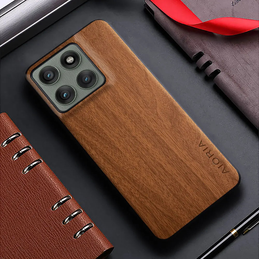 Bamboo Wood Pattern PU Leather Case for Motorola Edge 50 & 60 Series