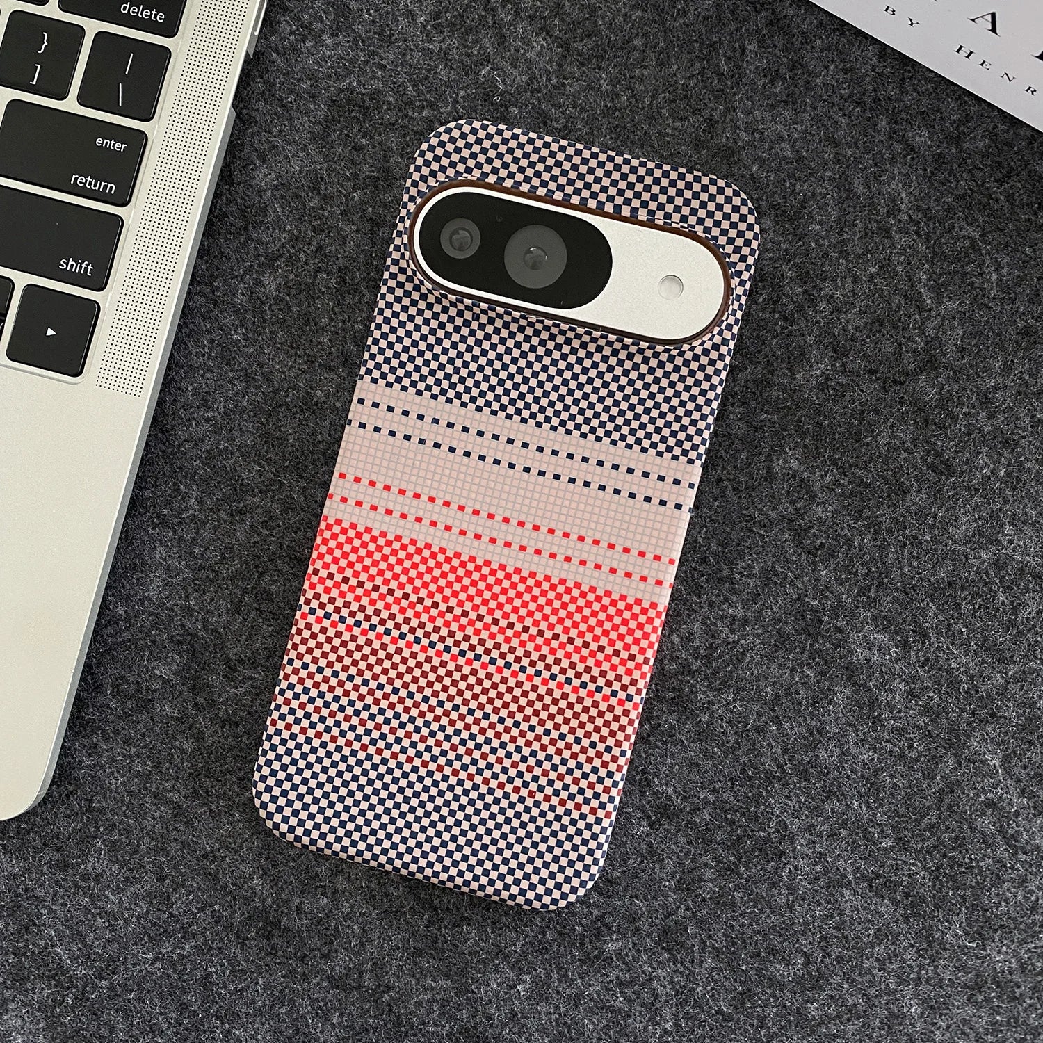 Carbon Fiber Kevlar Texture Case for Google Pixel — Hard PC Bumper Cover