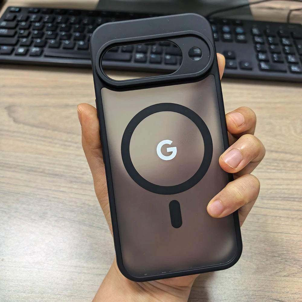 Matte Clear MagSafe Case for Google Pixel — Translucent Frosted Shockproof Cover