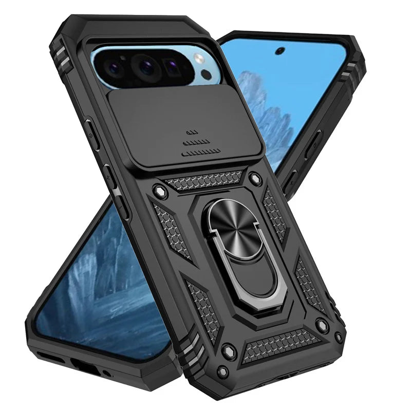 Armor Magnetic Ring Bracket Case for Google Pixel 6–10 Pro XL
