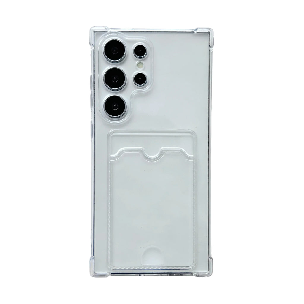 Clear Card Holder Case for Samsung Galaxy