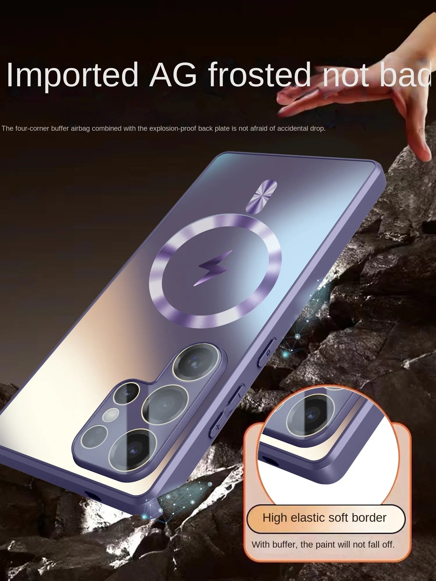 Ultra-Thin AG Matte MagSafe Case for Samsung Galaxy S26 / S25 / S24 / S23 Series | Glass Lens Protector Shockproof Cover