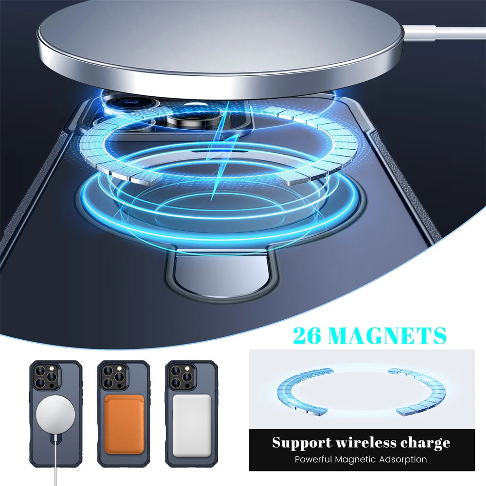 MagSafe Magnetic Stand Case — iPhone 11–18 Series