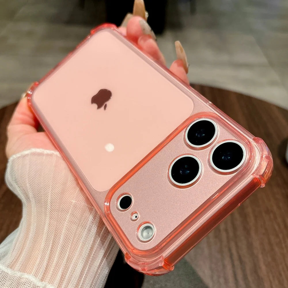 Shockproof Neon Soft TPU Clear iPhone Case | Camera Protection Cover