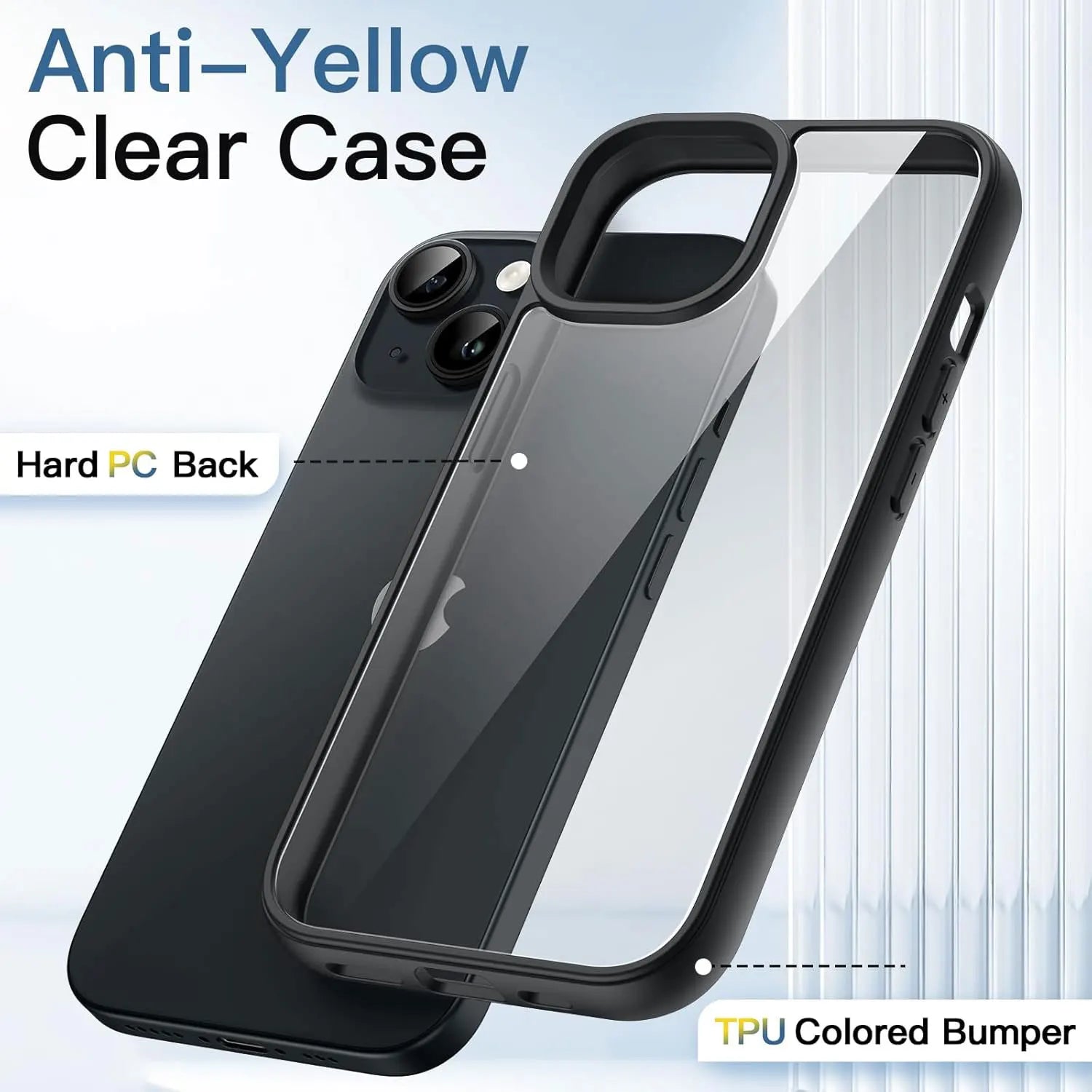 Colour Silicone iPhone Case – Transparent Shockproof Bumper Cover