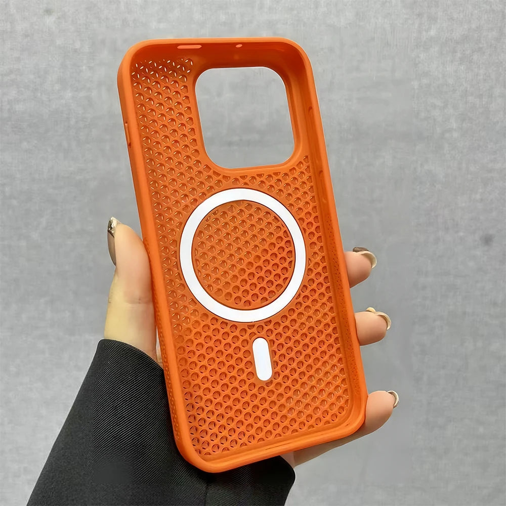 Cooling Mesh MagSafe Case for OnePlus 15 / 13 / 12 / Ace 6 / Ace 5 / Ace 3 Pro | Heat Dissipation Shockproof Cover