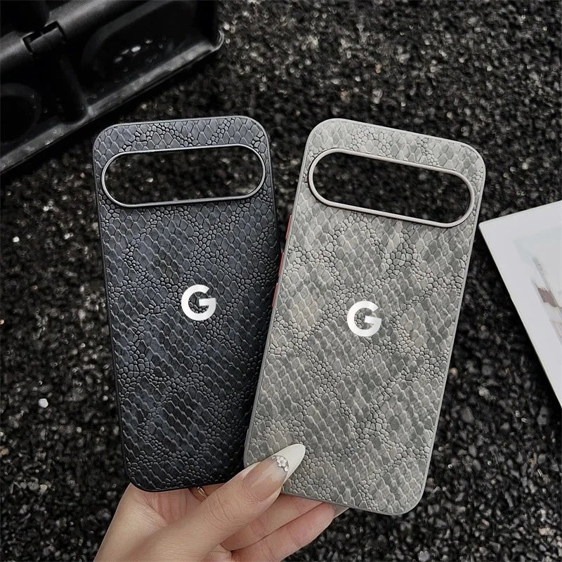 Snake Leather Texture Case for Google Pixel — Soft TPU Shockproof Cover