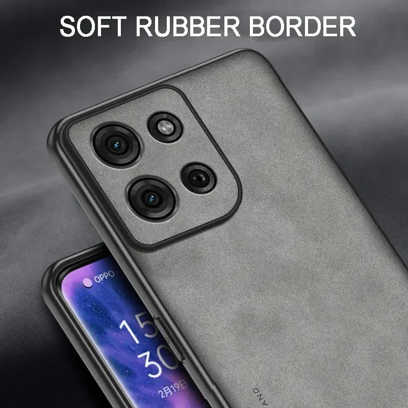 Luxury Sheepskin Leather Case for Motorola Edge Series