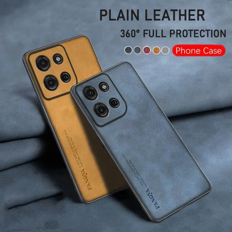Luxury Sheepskin Leather Case for Motorola Edge Series
