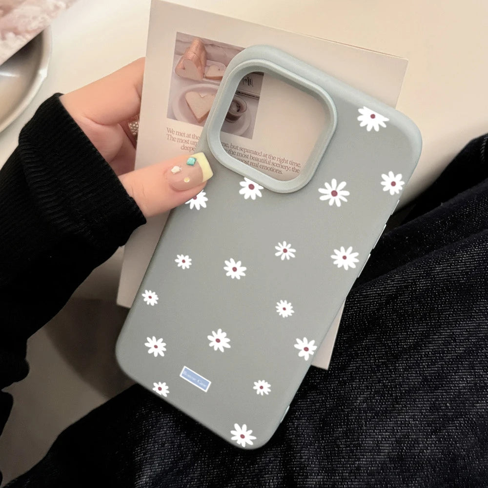 Daisy Floral Silicone iPhone Case