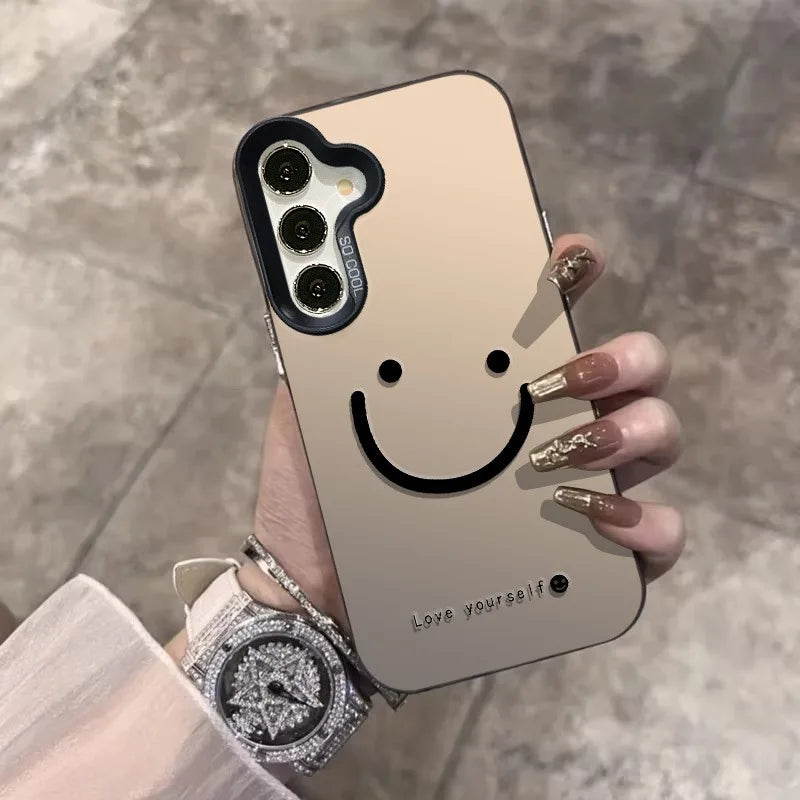 Samsung Galaxy Case – Silver Smile Cheeks