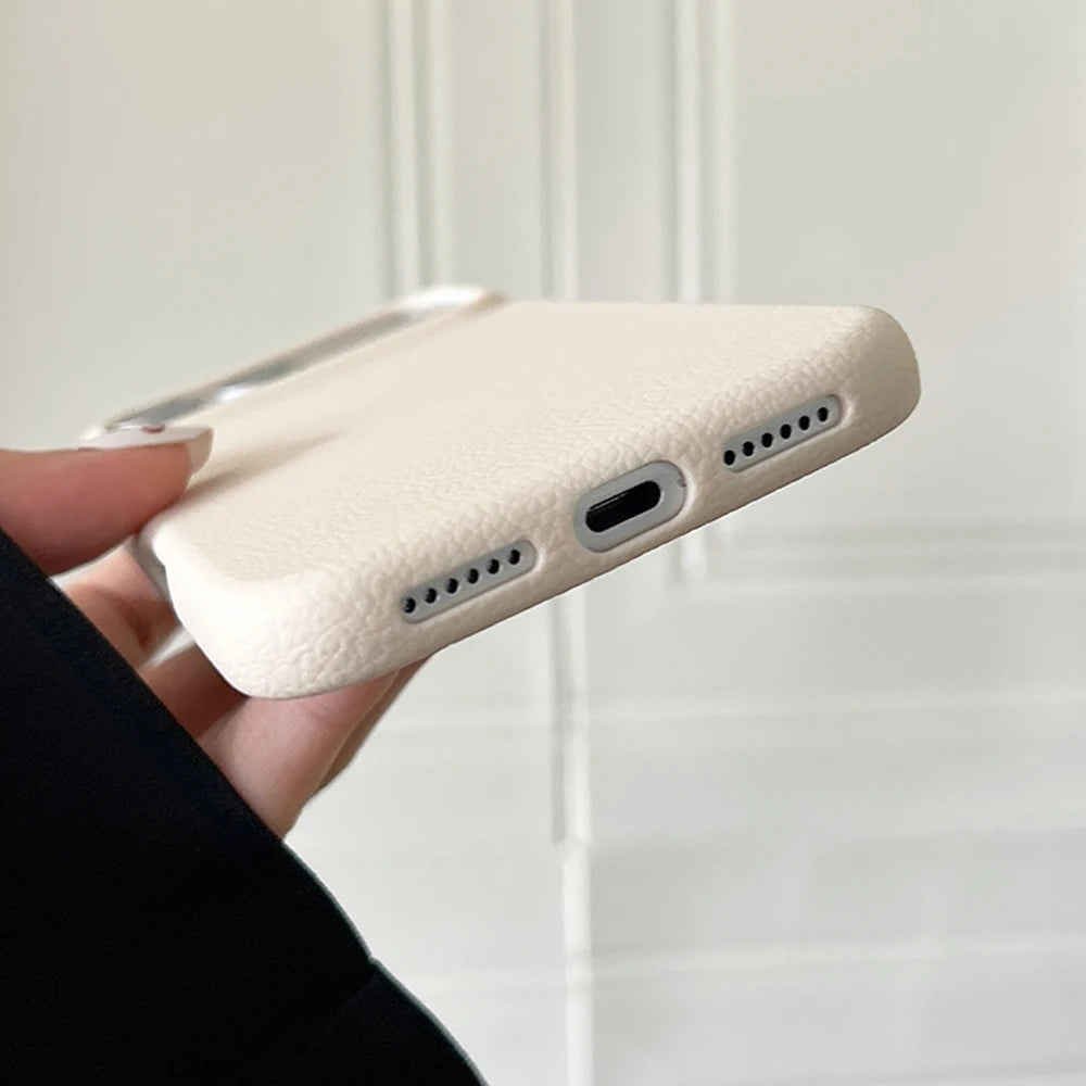 Leather Texture Soft TPU Case for iPhone