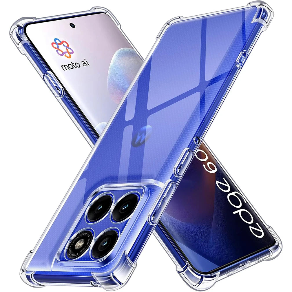 Clear Silicone Case for Motorola — Shockproof Transparent Soft Cover