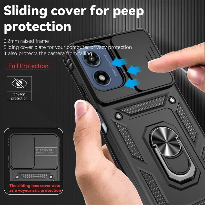 Armor Ring Holder Case for Motorola Moto G & E Series
