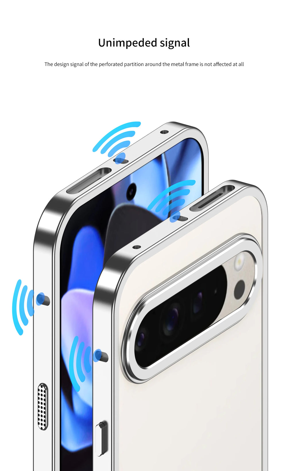 Aviation Aluminum Alloy Bumper Case for Google Pixel 10 / 9 / 8 / 7 Series with Metal Lens Cover