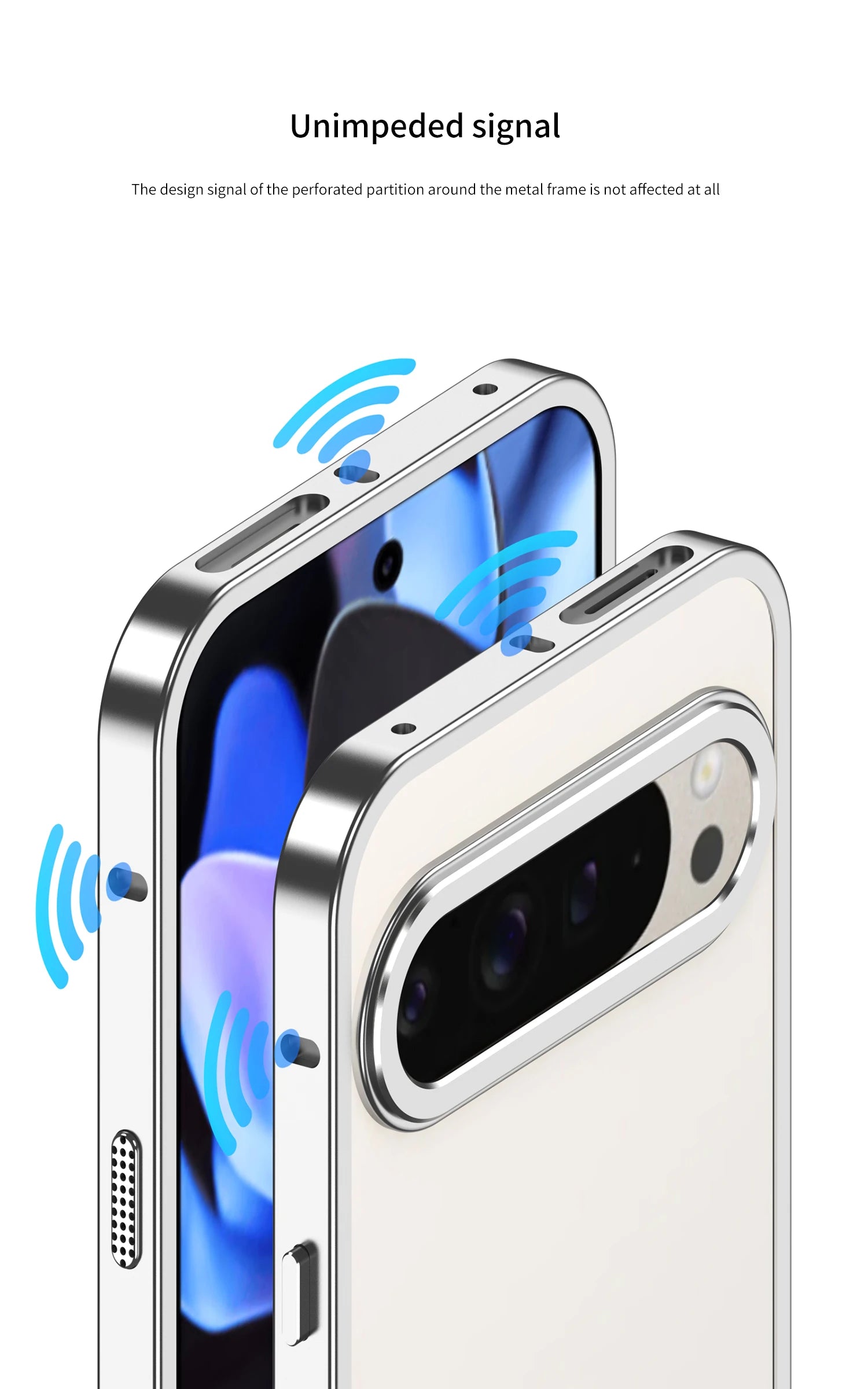 Aviation Aluminum Alloy Bumper Case for Google Pixel 10 / 9 / 8 / 7 Series with Metal Lens Cover